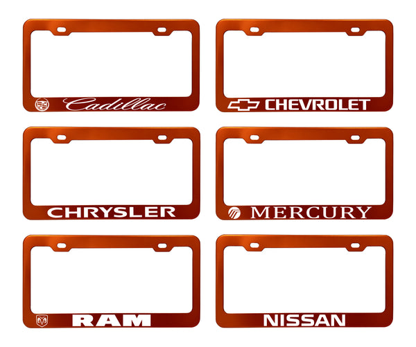 Factory License Plate Frames - Anodized Aluminum