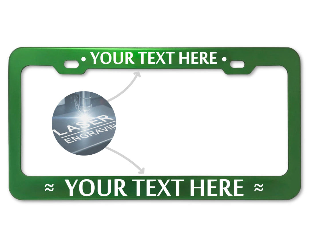 Custom License Plate Frames - Anodized Aluminum