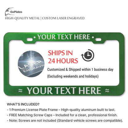 Custom License Plate Frames - Anodized Aluminum