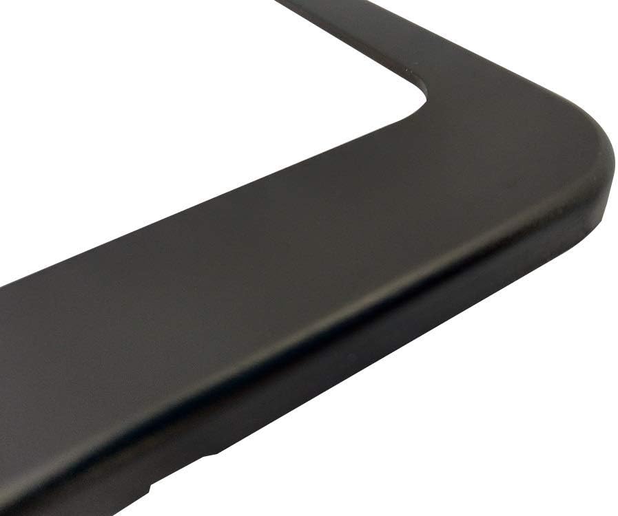 Fully Custom Laser-Engraved Aluminum License Plate Frame | Personalized with Emojis | 6 Premium Glossy Colors | Ships in 24 Hours | Black Frame