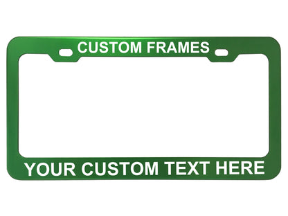 Custom License Plate Frames - Anodized Aluminum