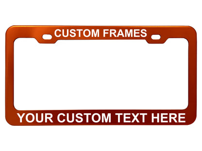 Custom License Plate Frames - Anodized Aluminum