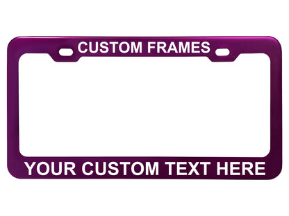 Custom License Plate Frames - Anodized Aluminum