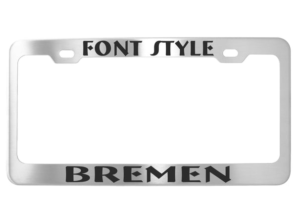 Custom License Plate Frames - Stainless Steel
