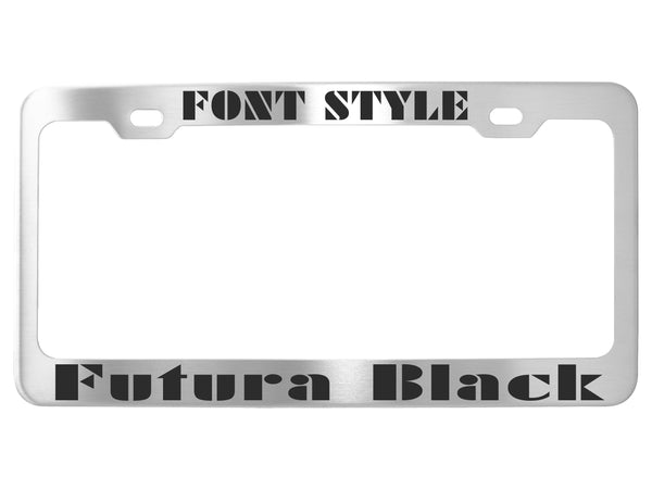 Custom License Plate Frames - Stainless Steel