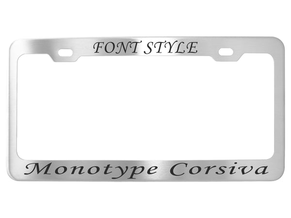 Custom License Plate Frames - Stainless Steel