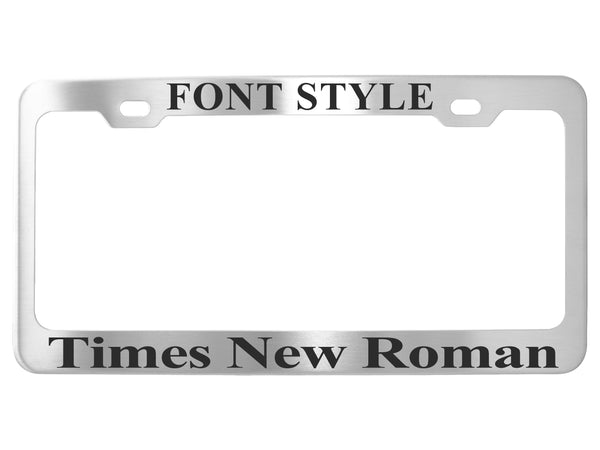 Custom License Plate Frames - Stainless Steel